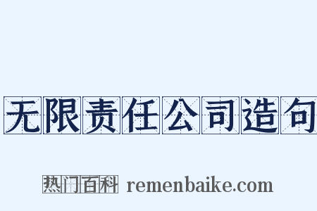 无限责任公司造句是什么意思的图片